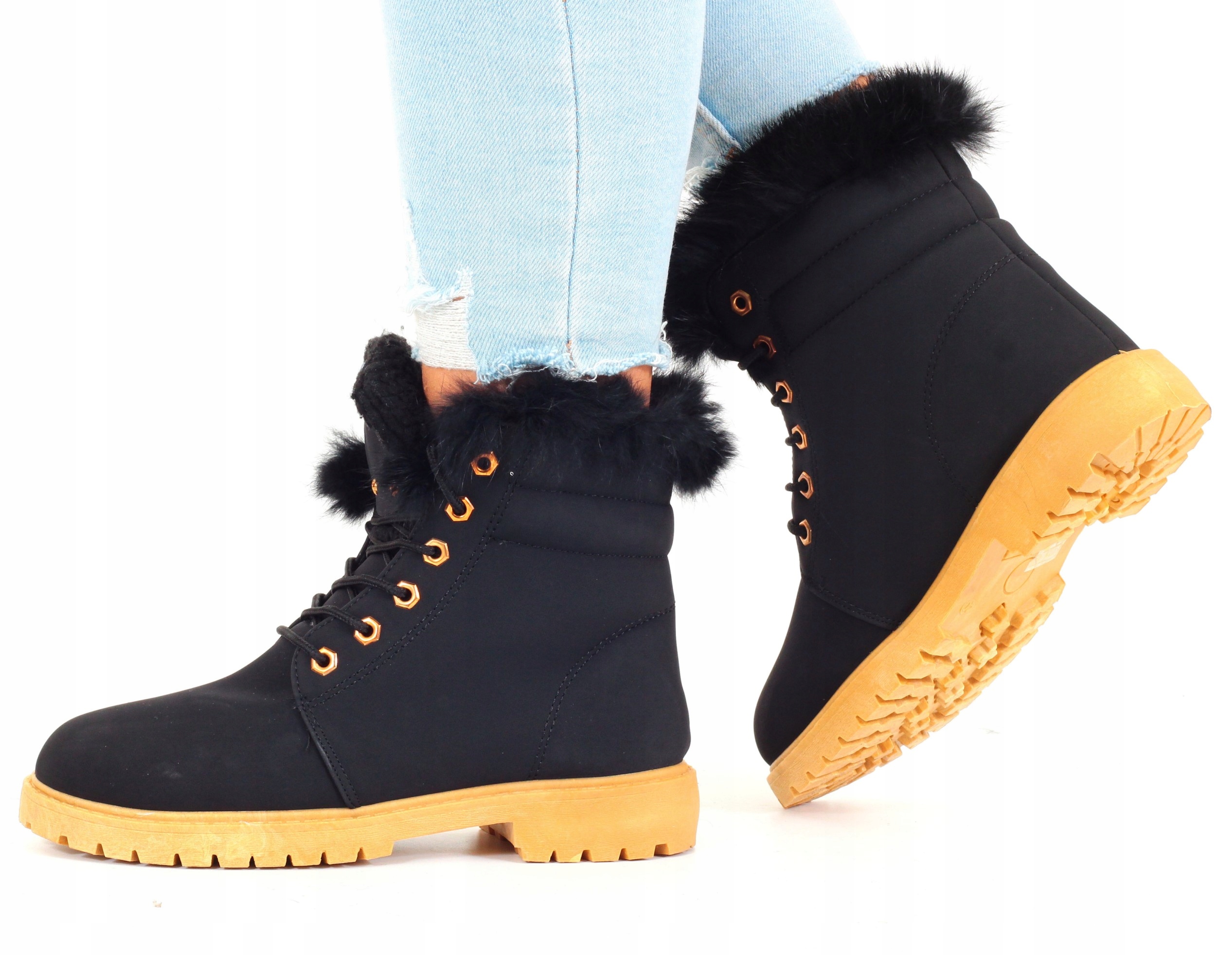 TRAPERY BOTKI TIMBERKI BUTY DAMSKIE OCIEPLANE Marka inna