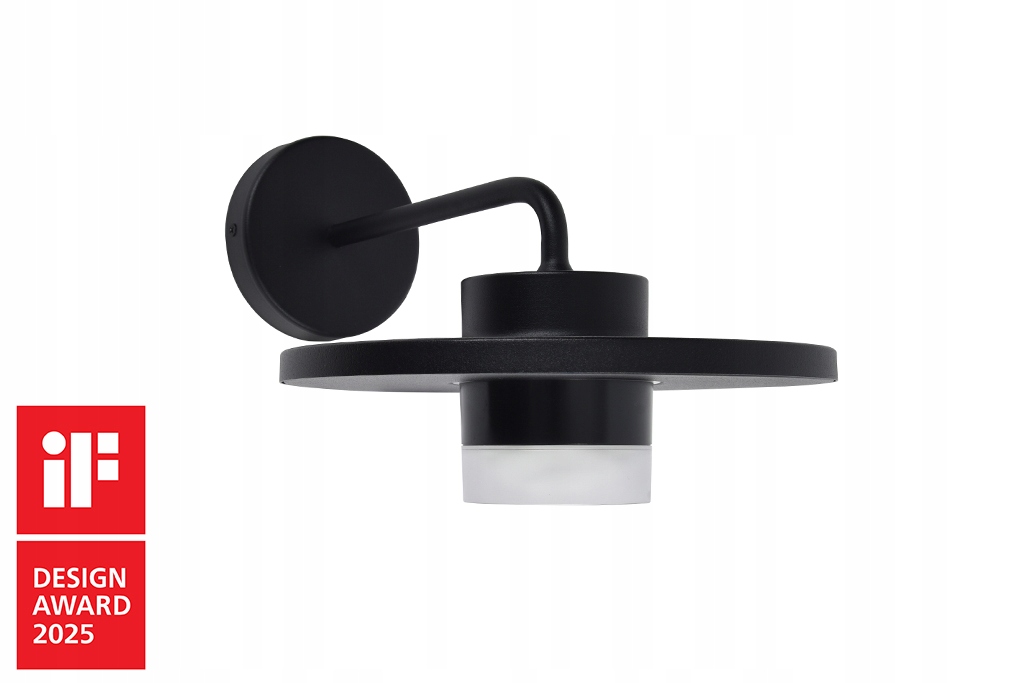 Lutec Plato venkovní nástěnné svítidlo černé Led 7W 1000lm 3000K IP54