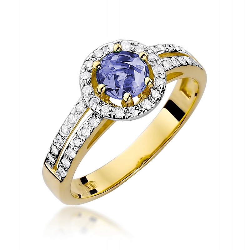Prstýnek s brilianty a tanzanitem 0.20 ct Gravírování Bonus r8