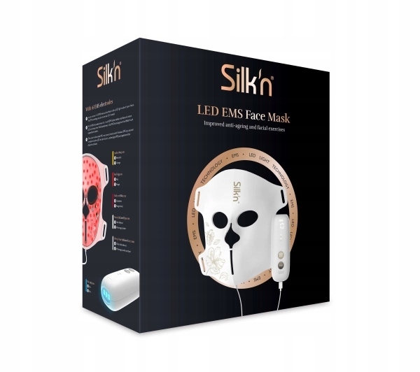 Led maska na obličej Silk'n Ems pro fototerapii, stimulaci svalů