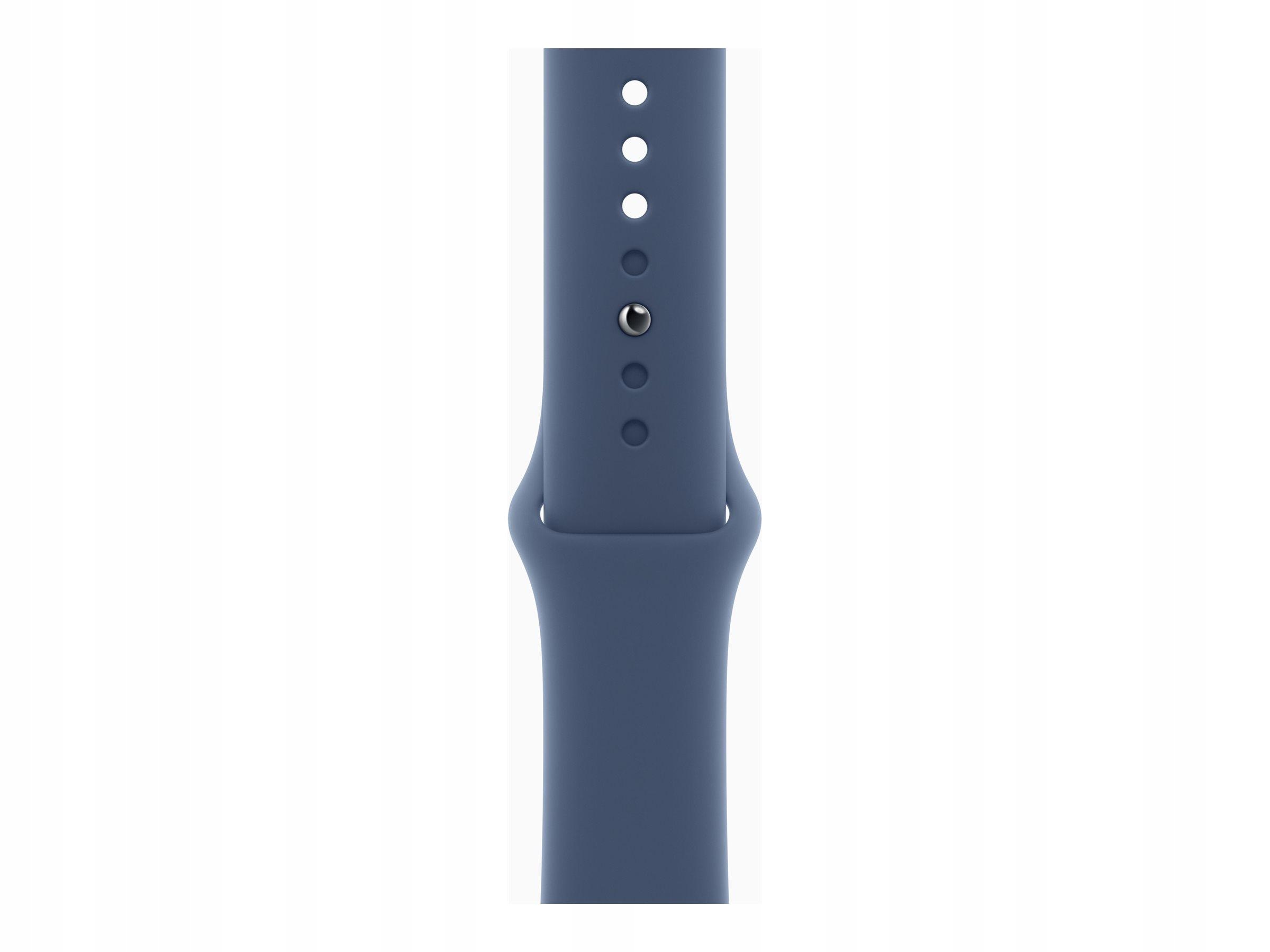 Apple Watch Series 10 Gps 46mm Silver Aluminium Case with Denim Sport Band