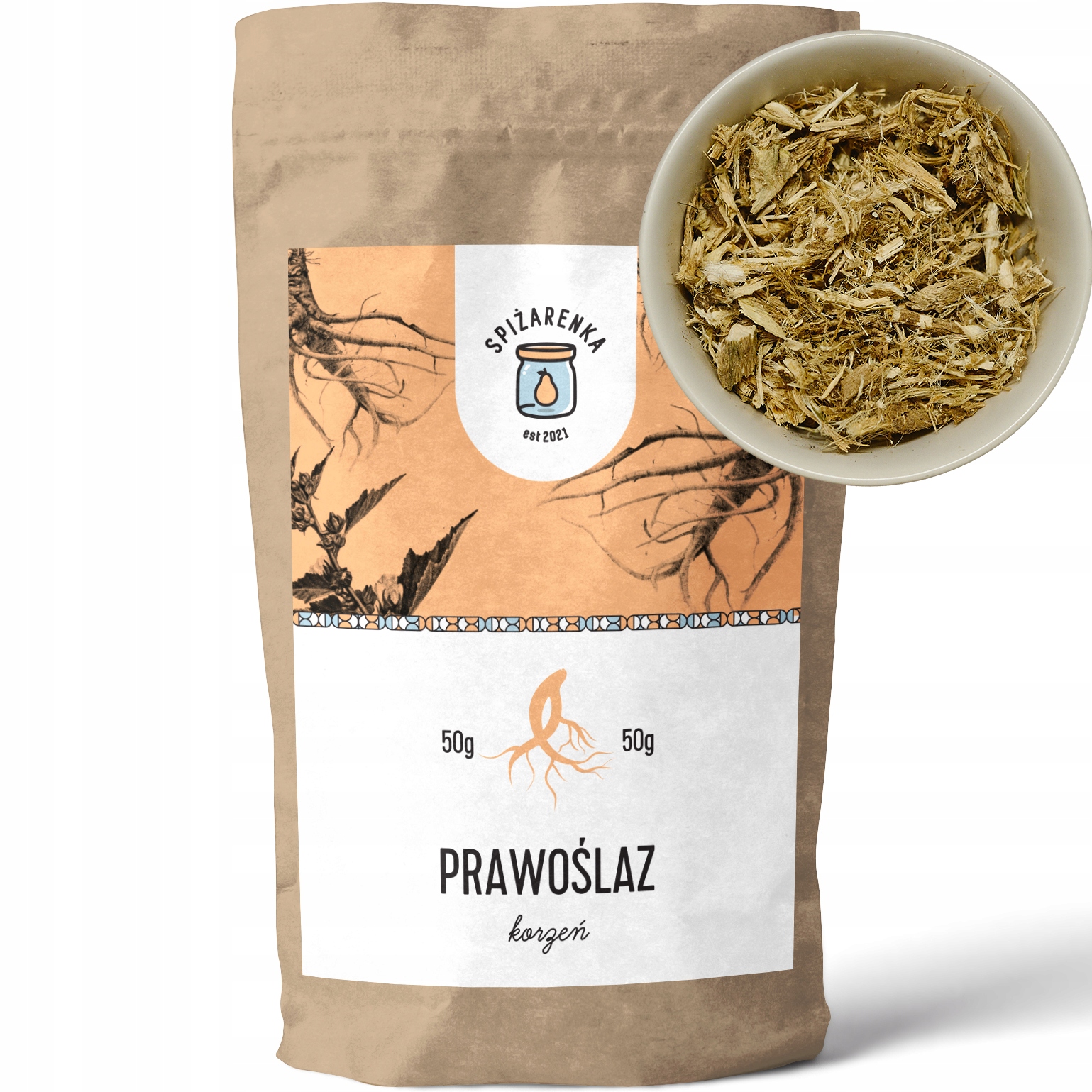6 x Proskurník Kořen pravoslazu althaeae radix nálev Velkápačka 50g Spiżarenka