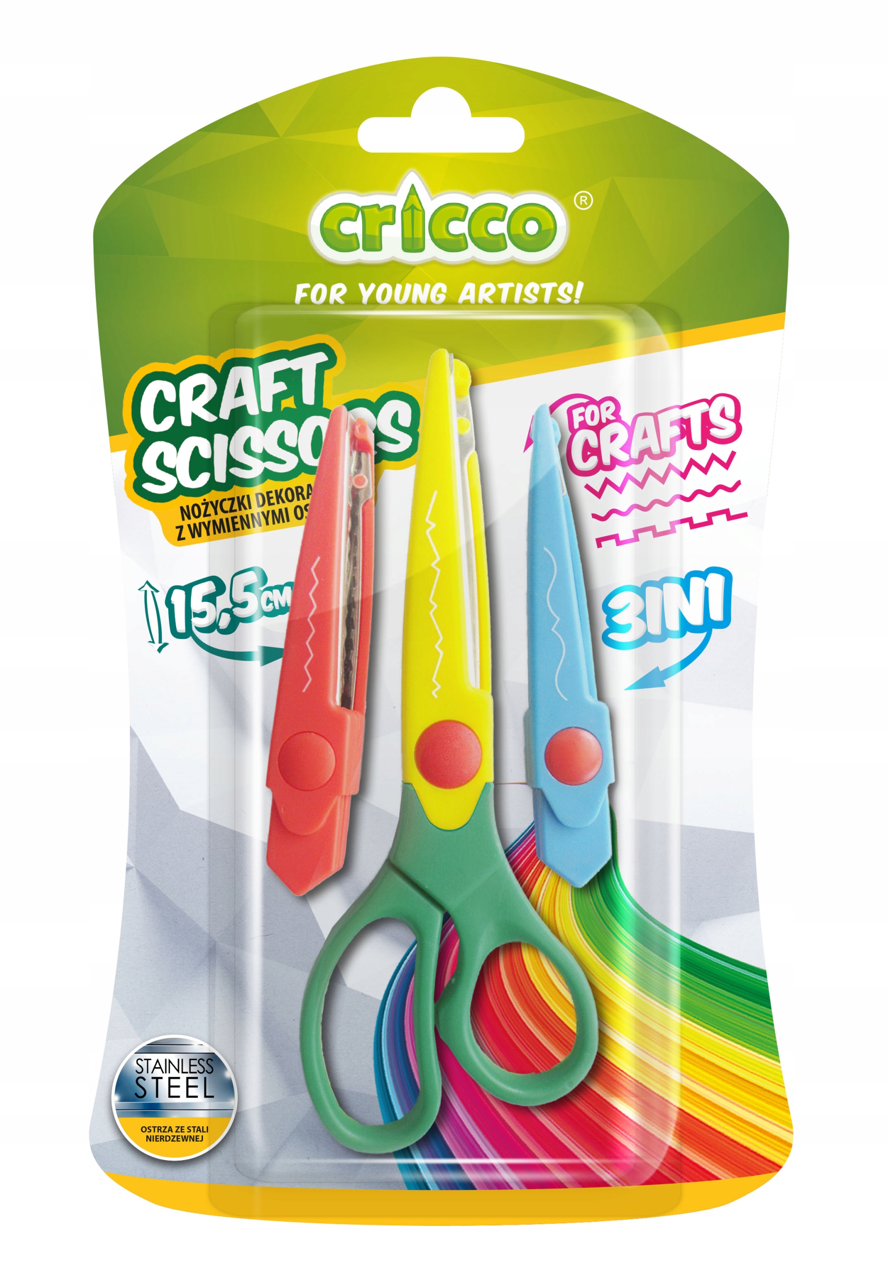 

Nożyczki dekoracyjne wymienne ostrza Cricco Craft