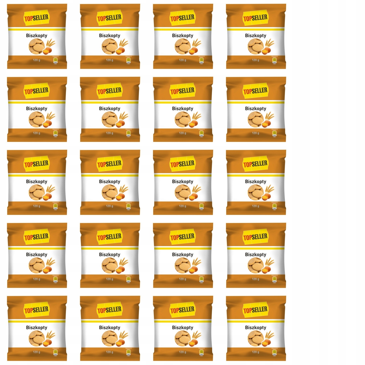 Levně 20 x 120 g Topseller piškoty