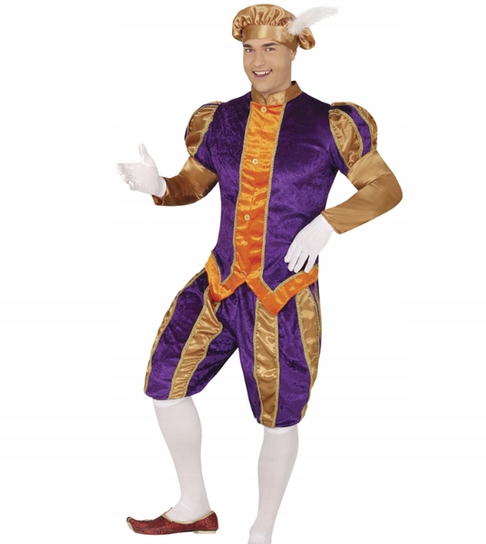 Kostým Pazia Paź Fialovo-oranžový Převlek Karneval L