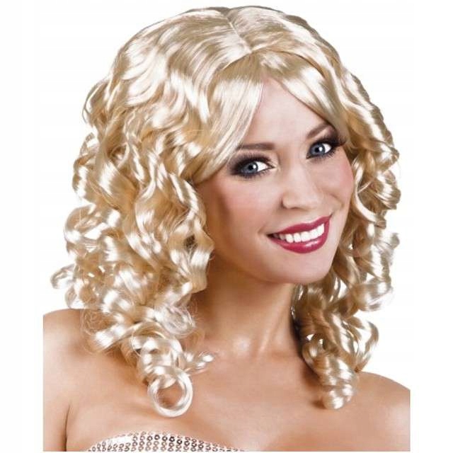 

Peruka party Koktajl blond Loki kręcone Długie