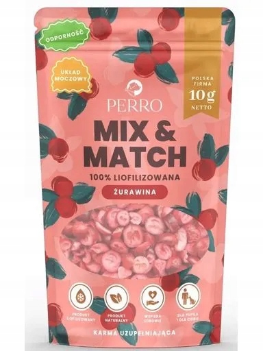 5 x Perro MIX & Match lyofilizované pochoutky Brusinky 10 g