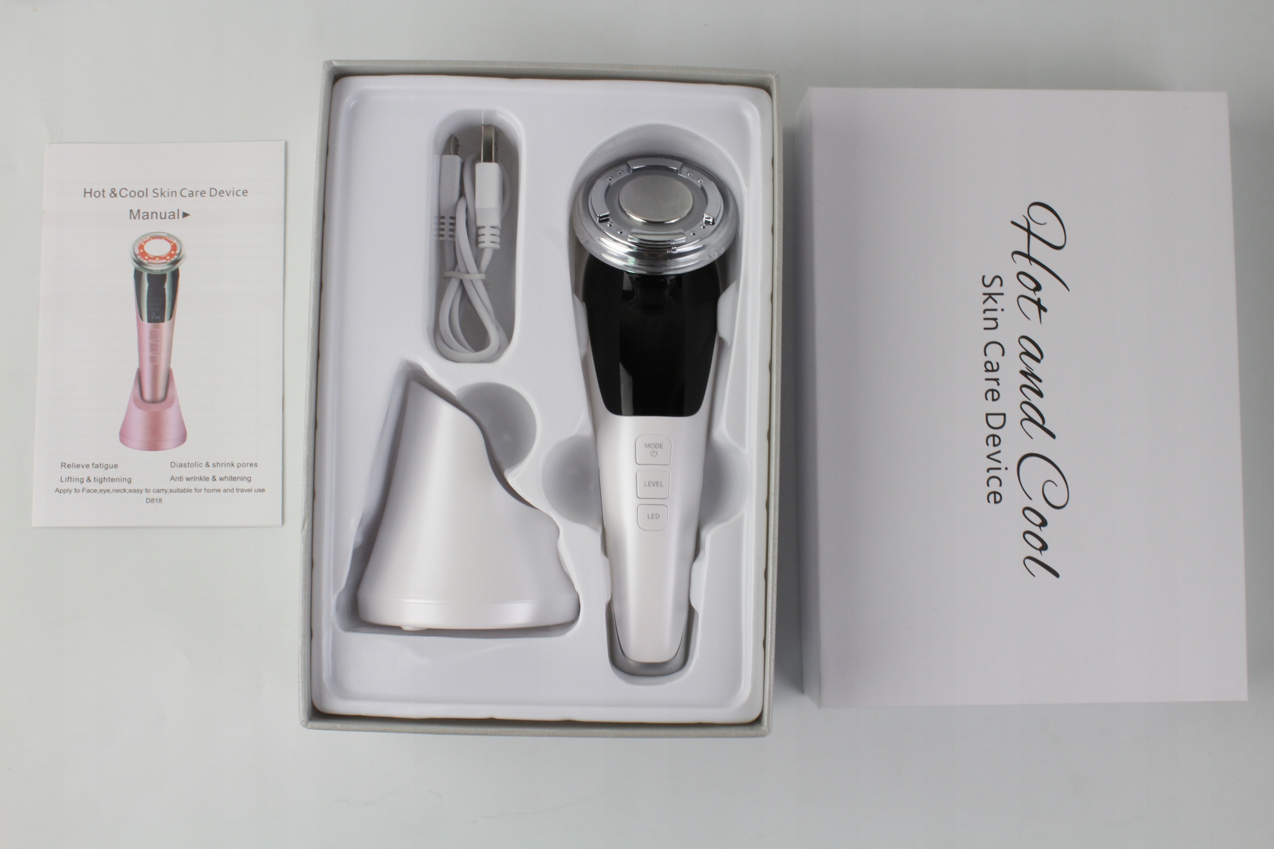 MEZOTERAPIA BEZIGŁOWA MASAŻER EMS TWARZY LIFTING Liczba igieł 0