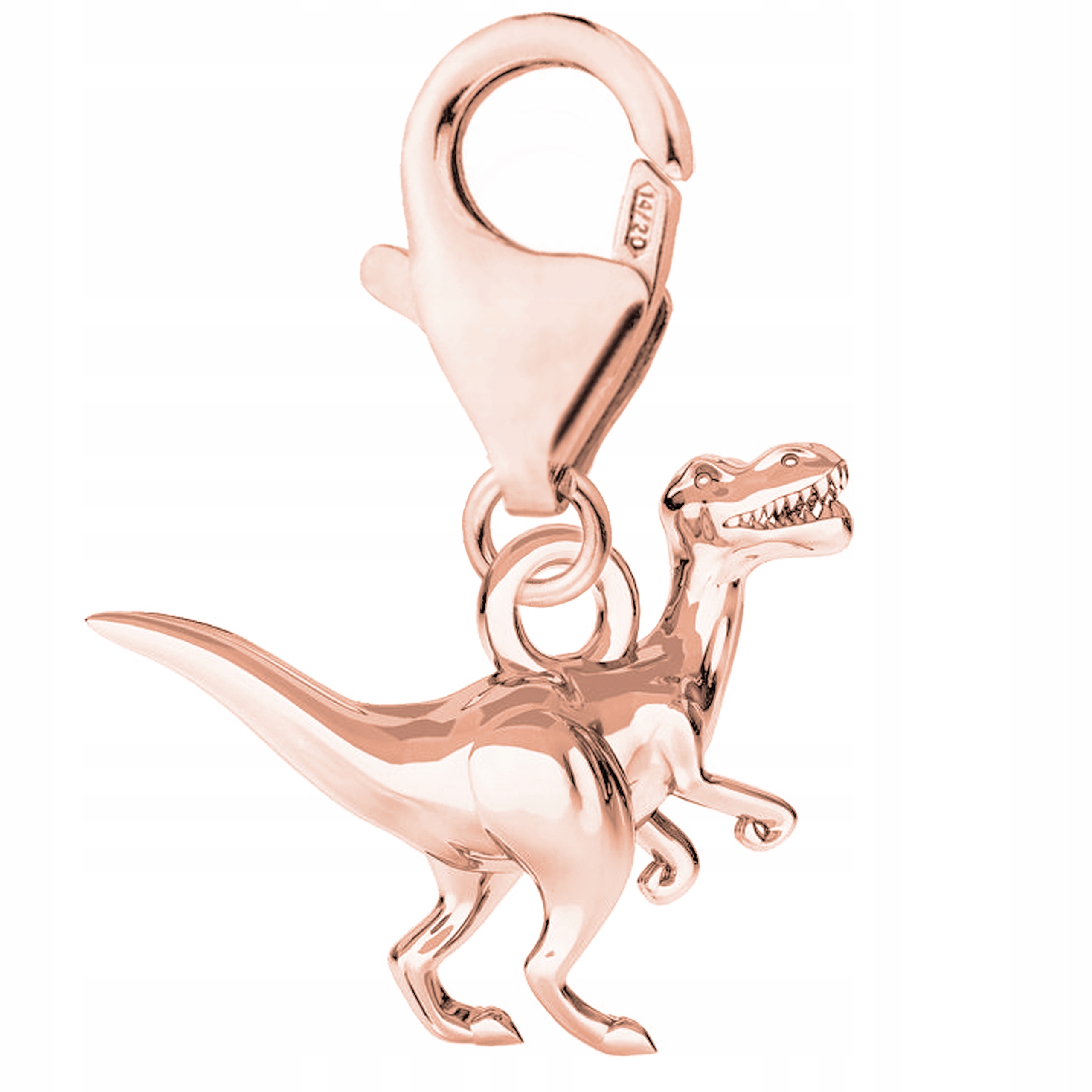 Přívěsek růžový visací Dinosaurus stříbro 925