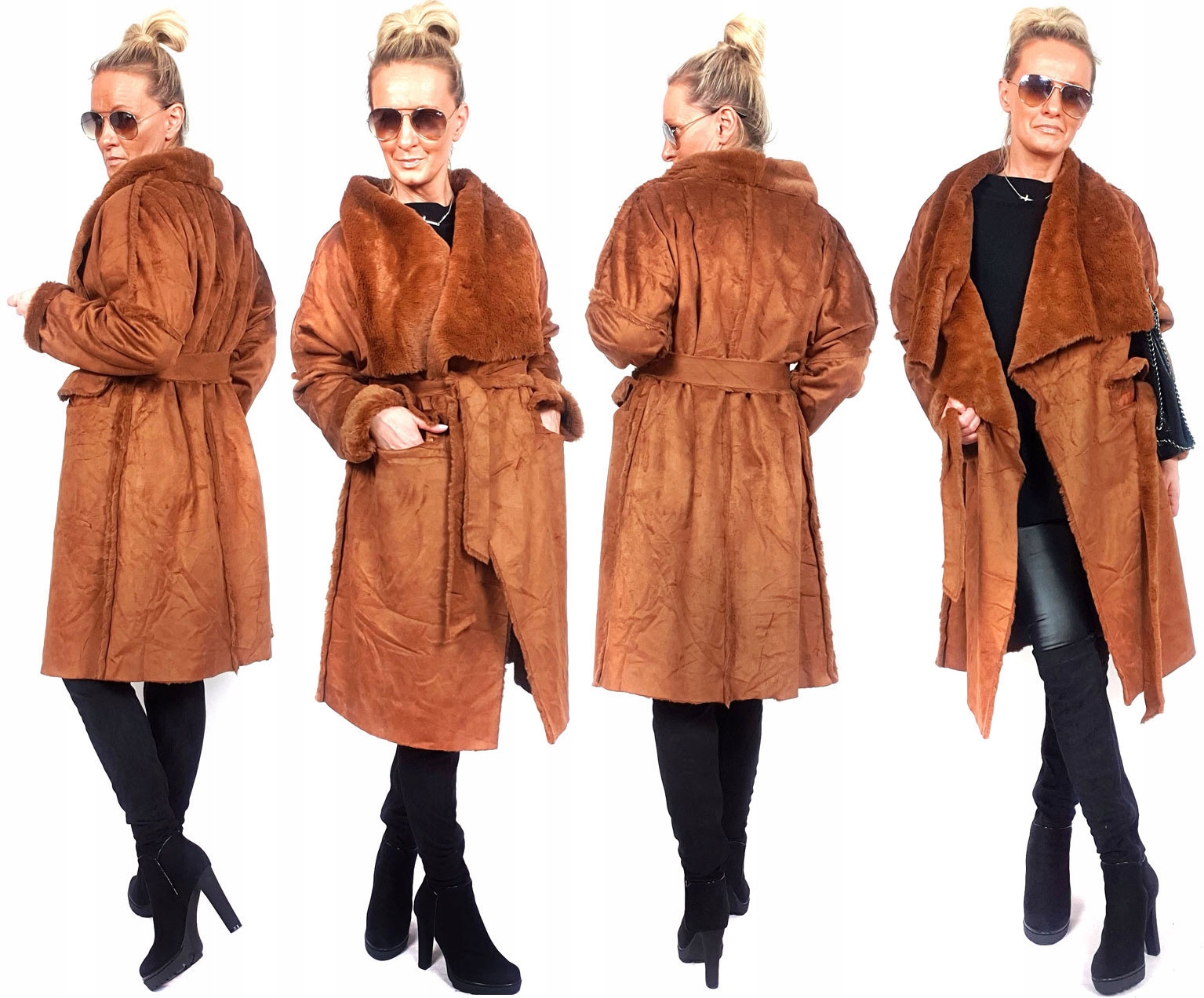 

Płaszczyk Futerko Eko Kożuch Zimowy Futro Luxury