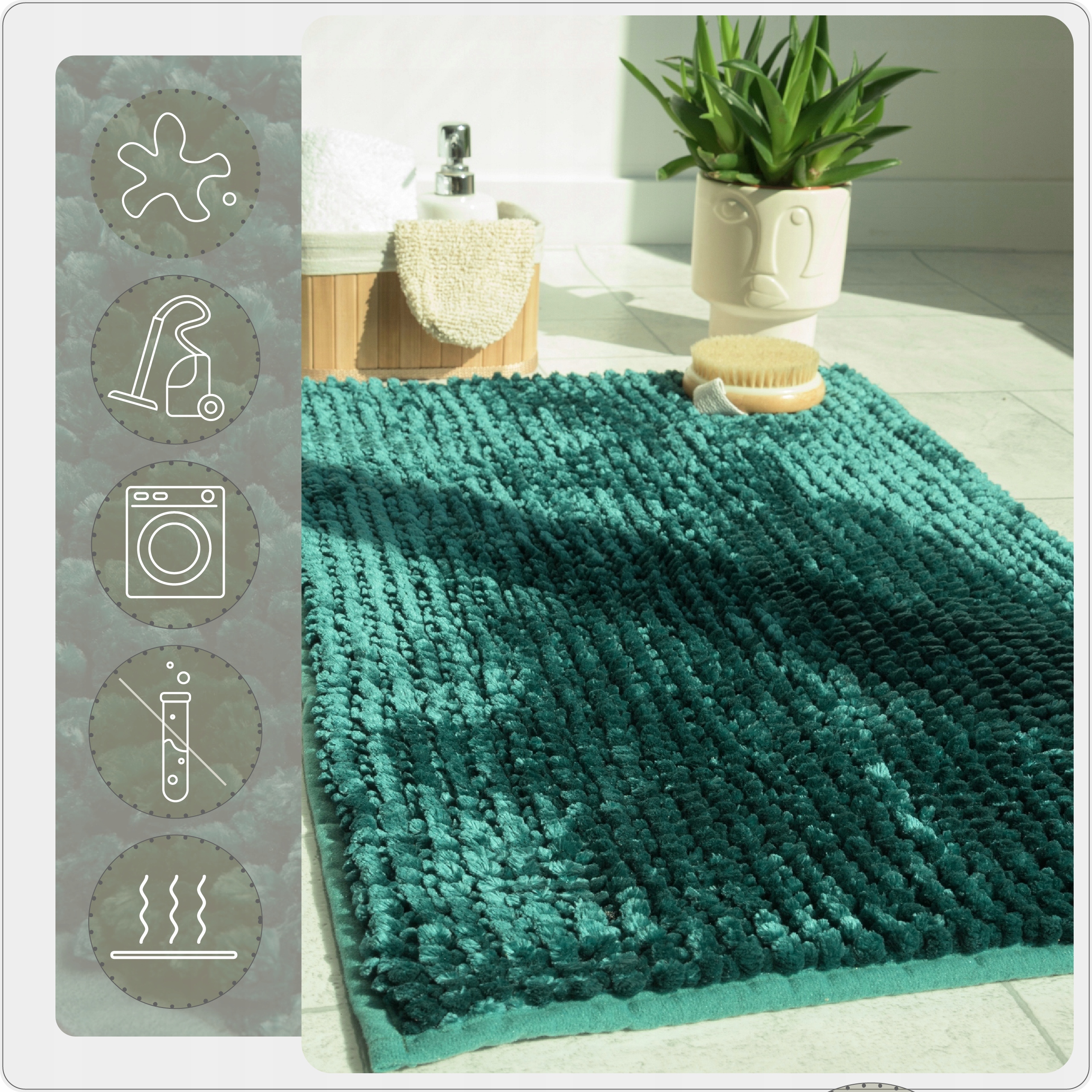 Dywanik Łazienkowy miękki chłonny 40x60 shaggy Grubość 20 mm