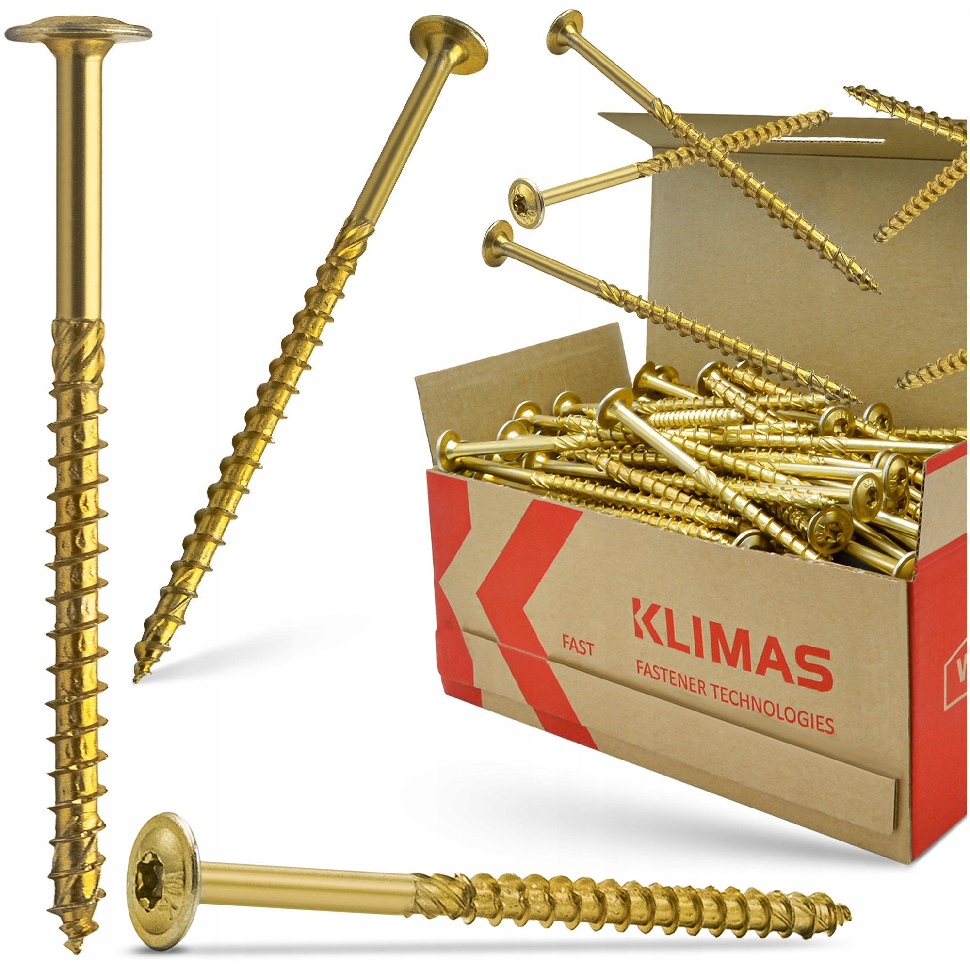 Vrut do dřeva se zápustnou hlavou a drážkou Tx 8x280 mm 50 ks