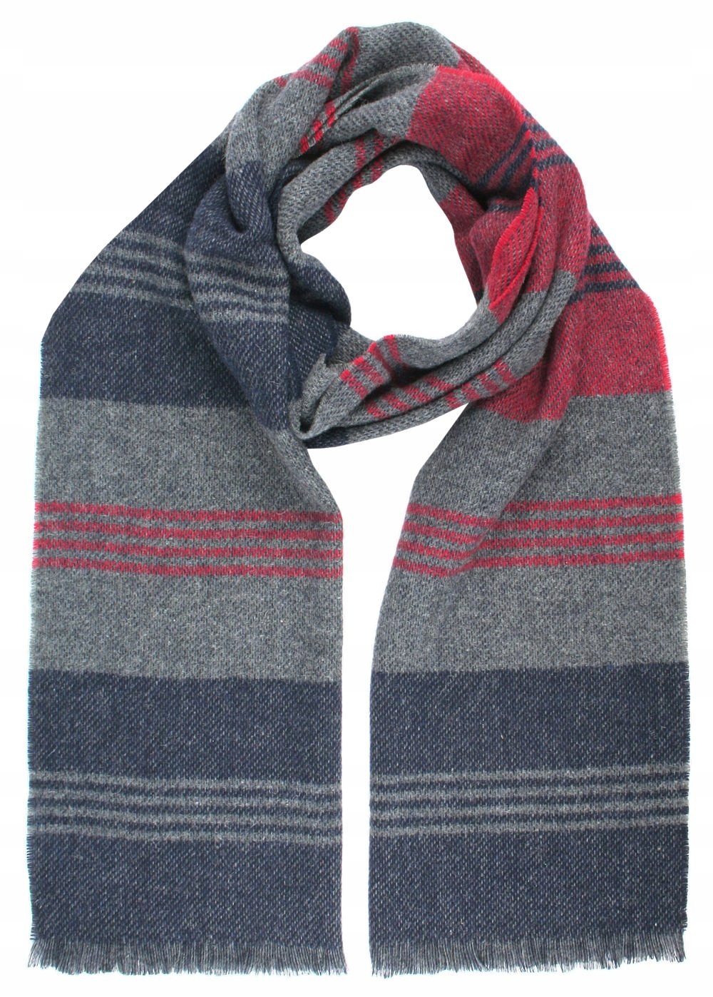 Vlněný pánský šátek V. Fraas Barevný s pruhy