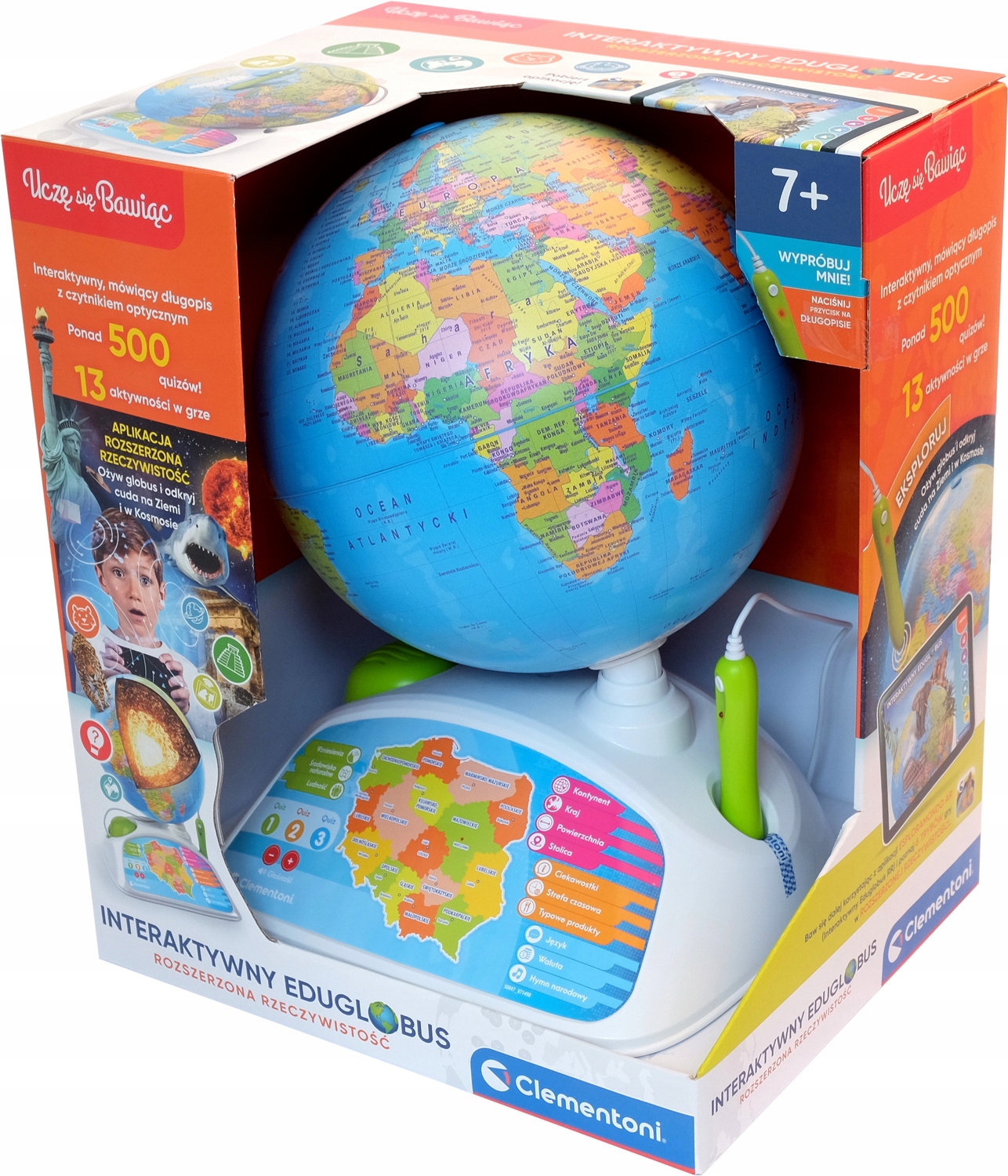 GLOBUS INTERAKTYWNY EDUGLOBUS APLIKACJA CLEMENTONI Marka Clementoni