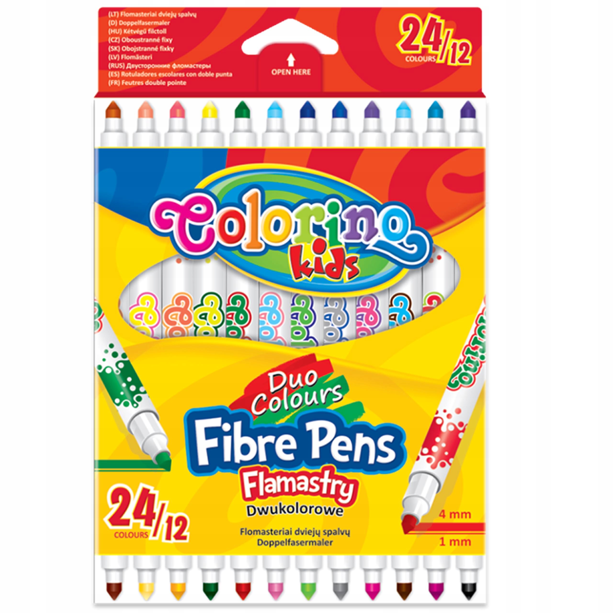 FLAMASTRY DWUKOLOROWE 12/24 COLORINO MAZAKI PISAKI Marka Colorino