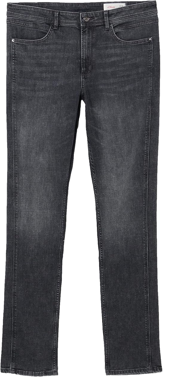 S.oliver Dámské Šedé Úzké Nohavice S Vysokým Pasem 32/28 6BA