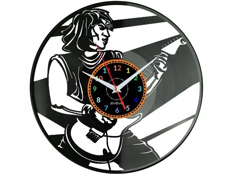 Guitarist Dárek Originální dekorace do domu Hodiny z vinylové desky