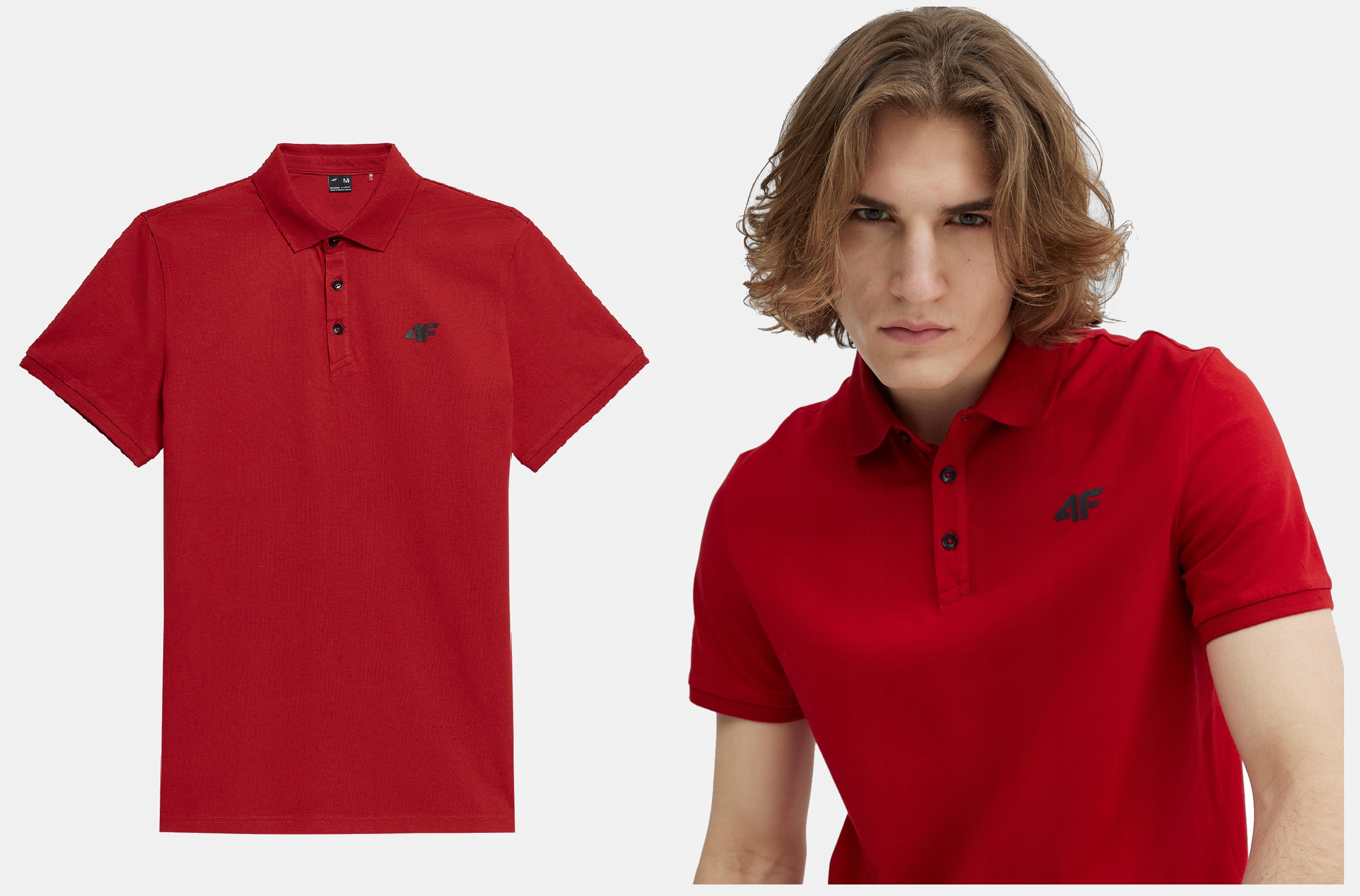 KOSZULKA POLO MĘSKA 4F BAWEŁNIANA T-SHIRT