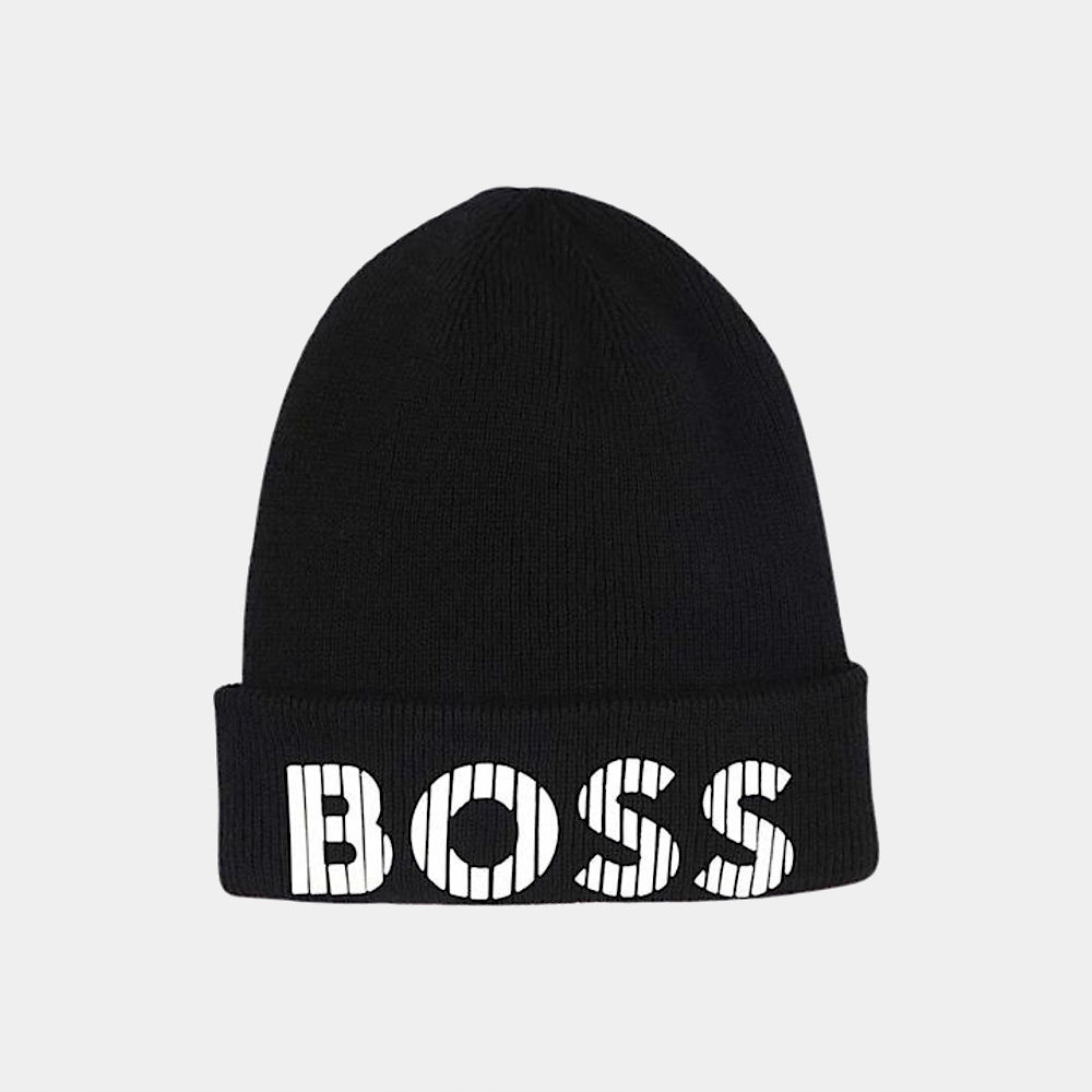 Čepice Zimní Bavlna Černá Boss XL