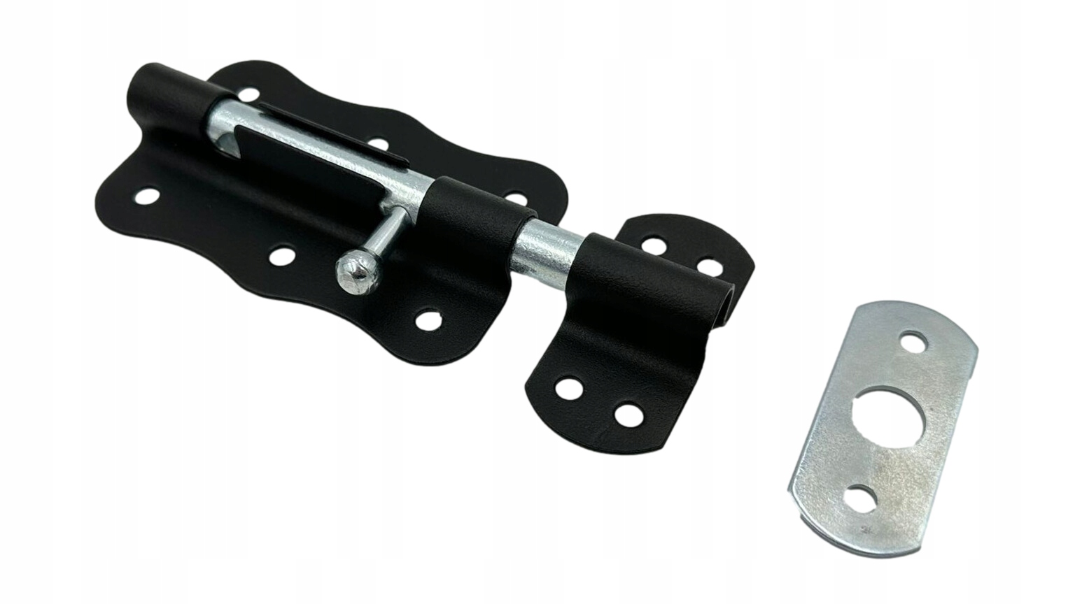 ZASUWKA UNIWERSALNA 100MM CZARNA PROSZKOWA BLOKADA ZAMKNIĘCIE FURTKA