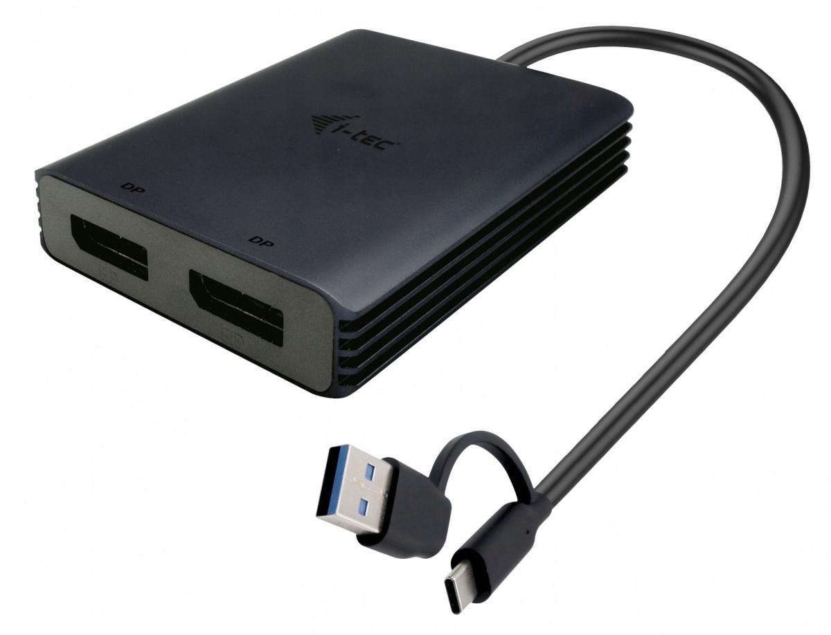 I-tec Video adaptér Usb-a/usb-c Dual 4K/60 Hz DisplayPort