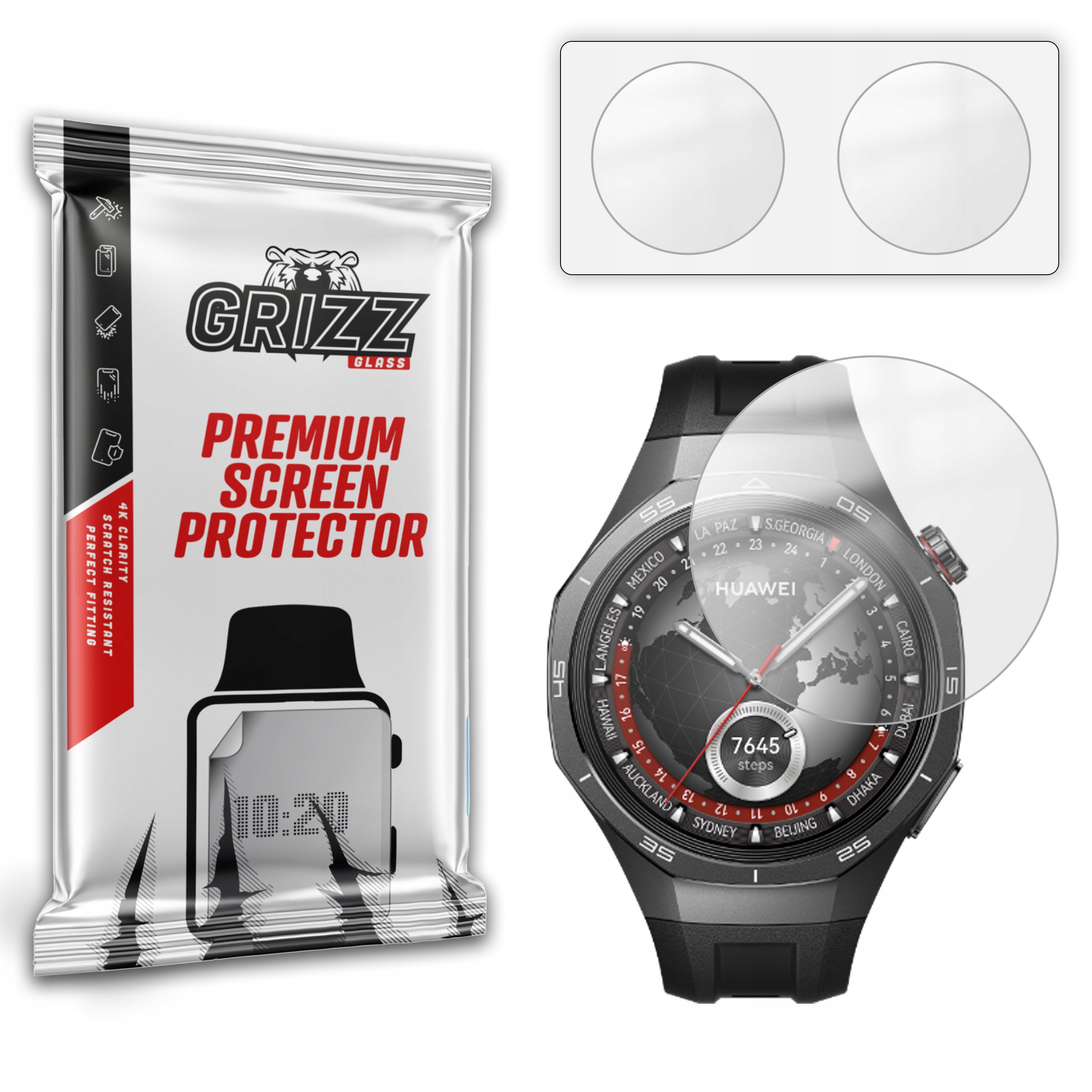 2-PAK Antyodciskowa folia ochronna do Huawei Watch Gt 5 Pro 42mm