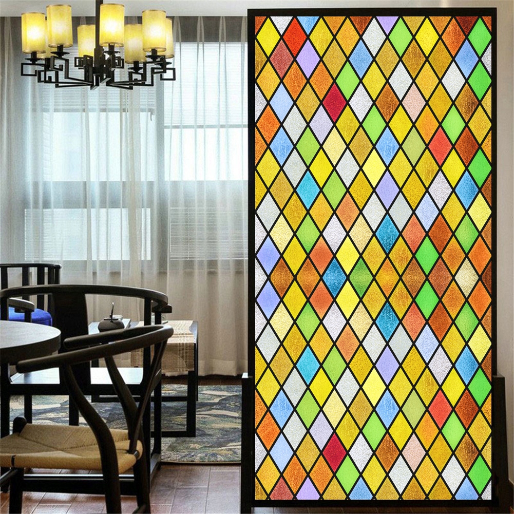 Folia okienna dekoracyjna witraż Model 1 60x120cm Marka inna