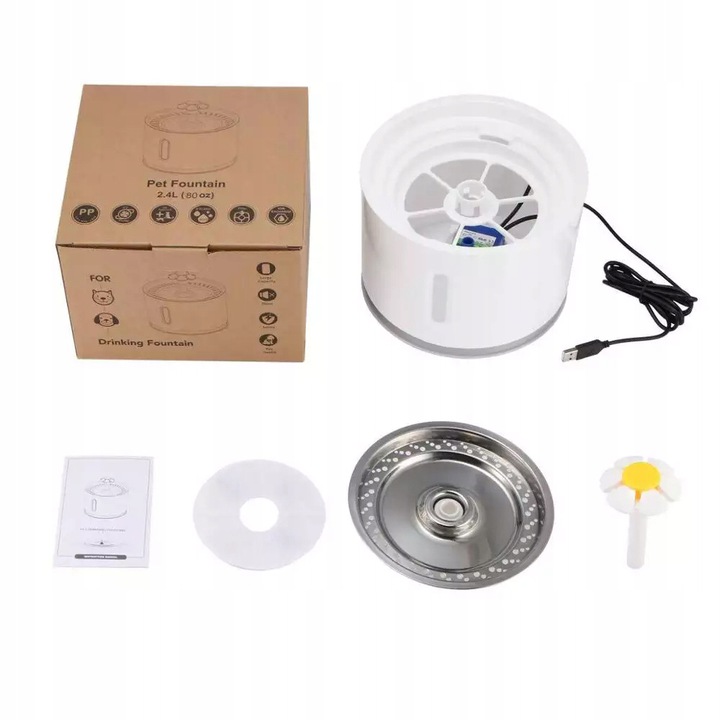 ФОНТАН АВТОМАТИЧНА ПОЇЛКА ДЛЯ КІТКИ СОБАКИ ТИХИЙ Зберегти бренд