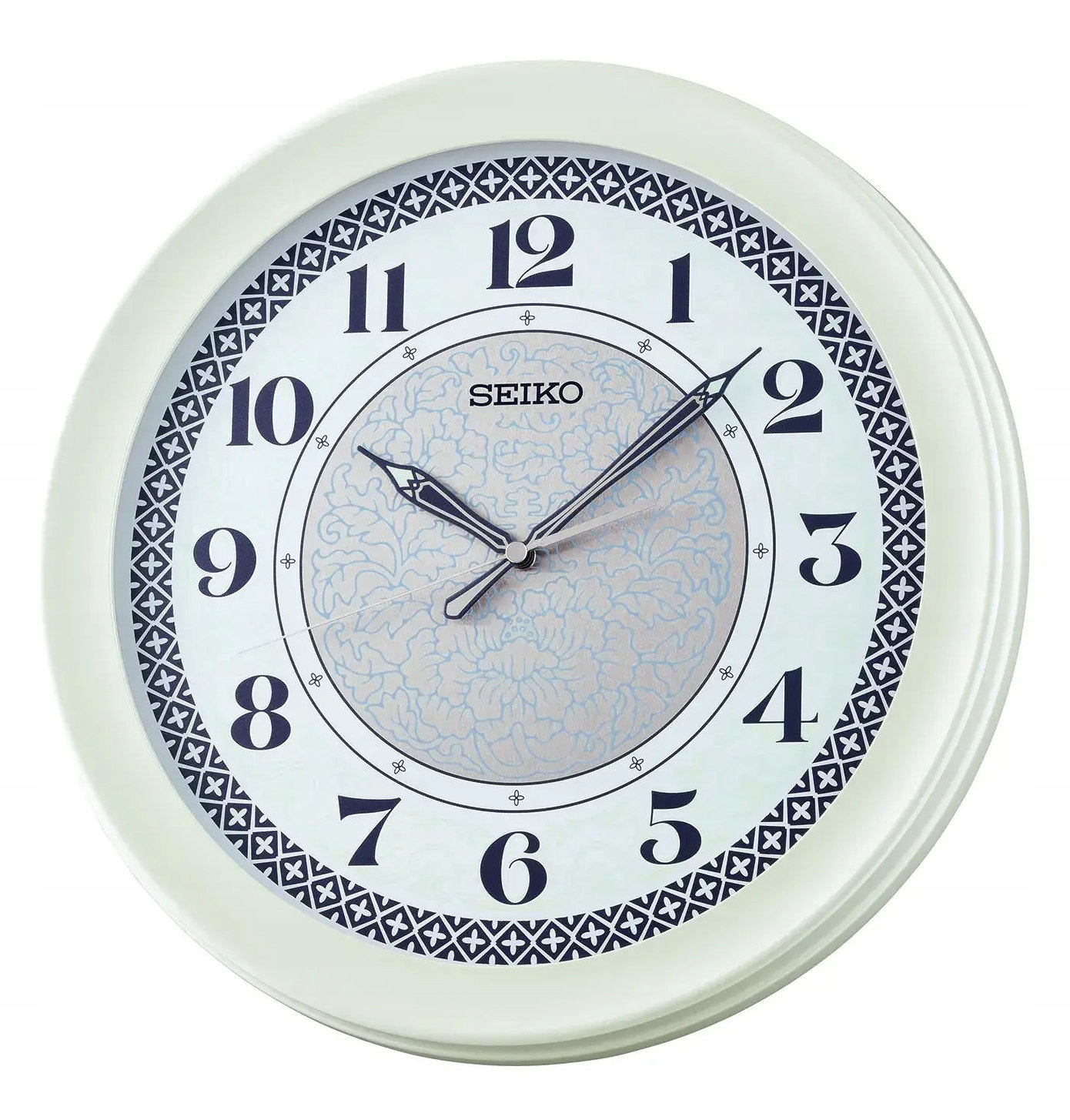 Biely Matný Okrúhly Japonský Hodinky Seiko QXA859W 37 cm Viditeľné V Noci