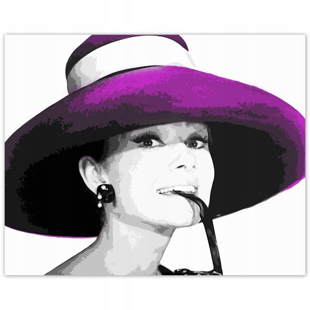 

Plakat 50x40 Hepburn w kapeluszu