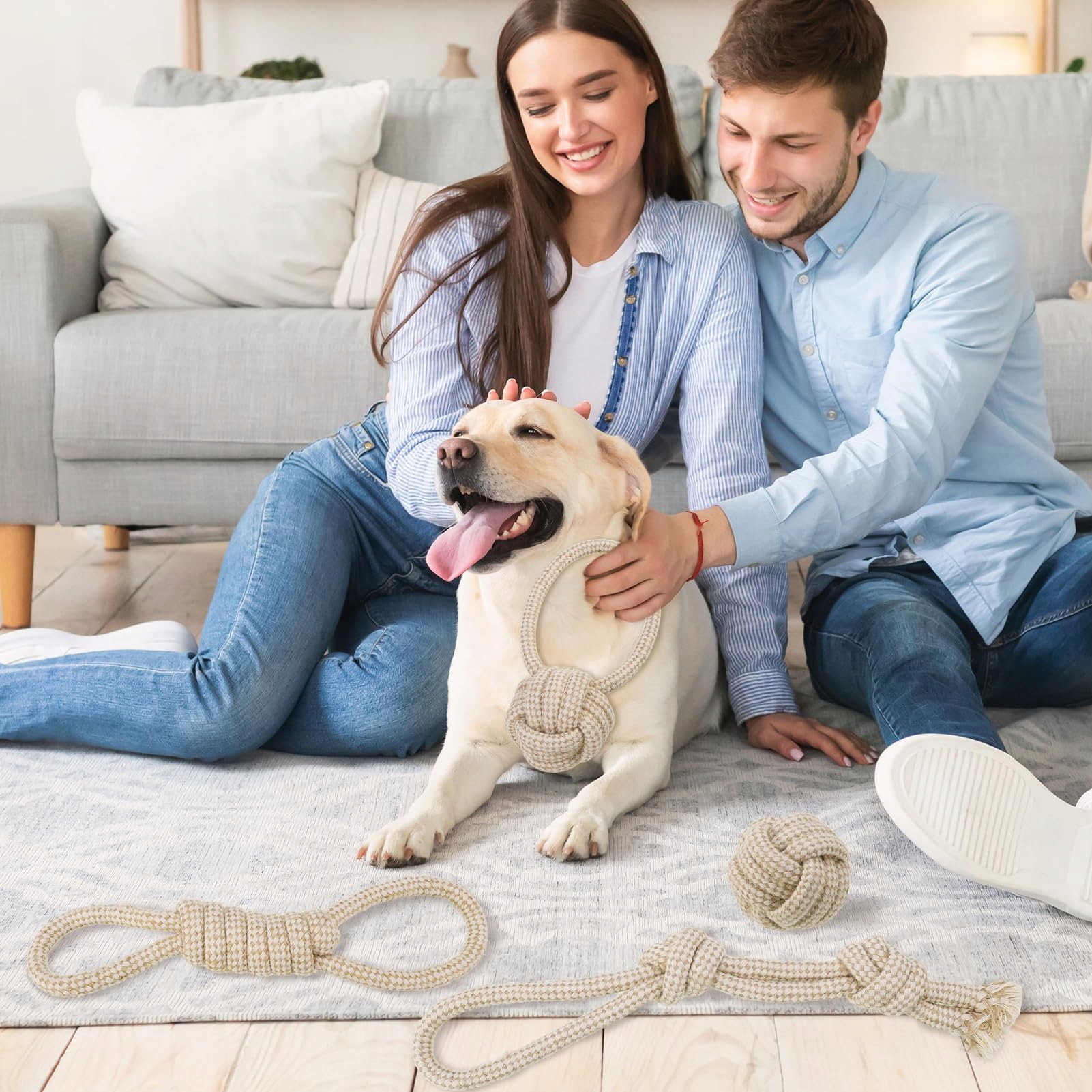 Levně Yamitora Sada hraček pro psy Bavlněné šňůrky