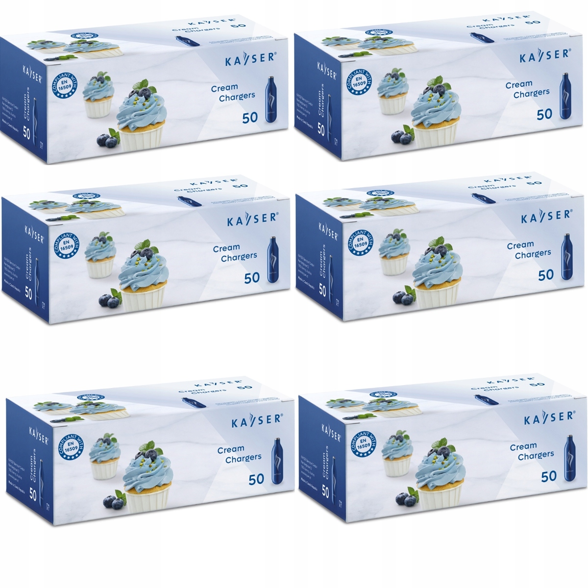 Naboje do syfonu do bitej śmietany N2O 300 szt. 6 opakowań po 50szt