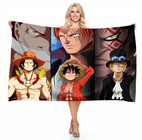 RĘCZNIK PLAŻOWY Z ANIME ONE PIECE 140x180cm