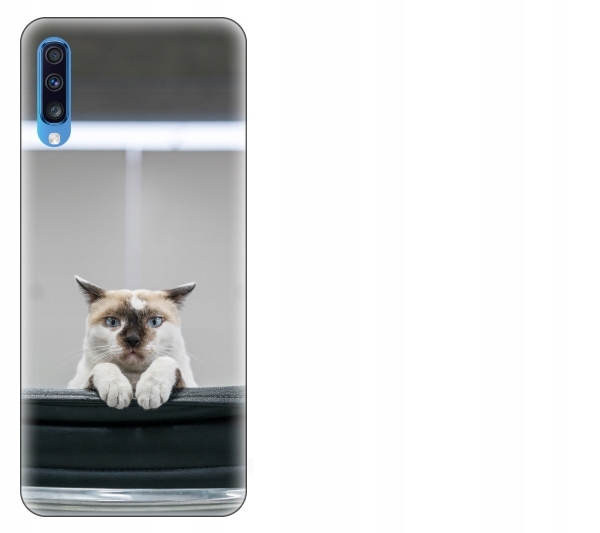 

Etui pokrowiec Samsung Galaxy A70 Kot kotek smiesz
