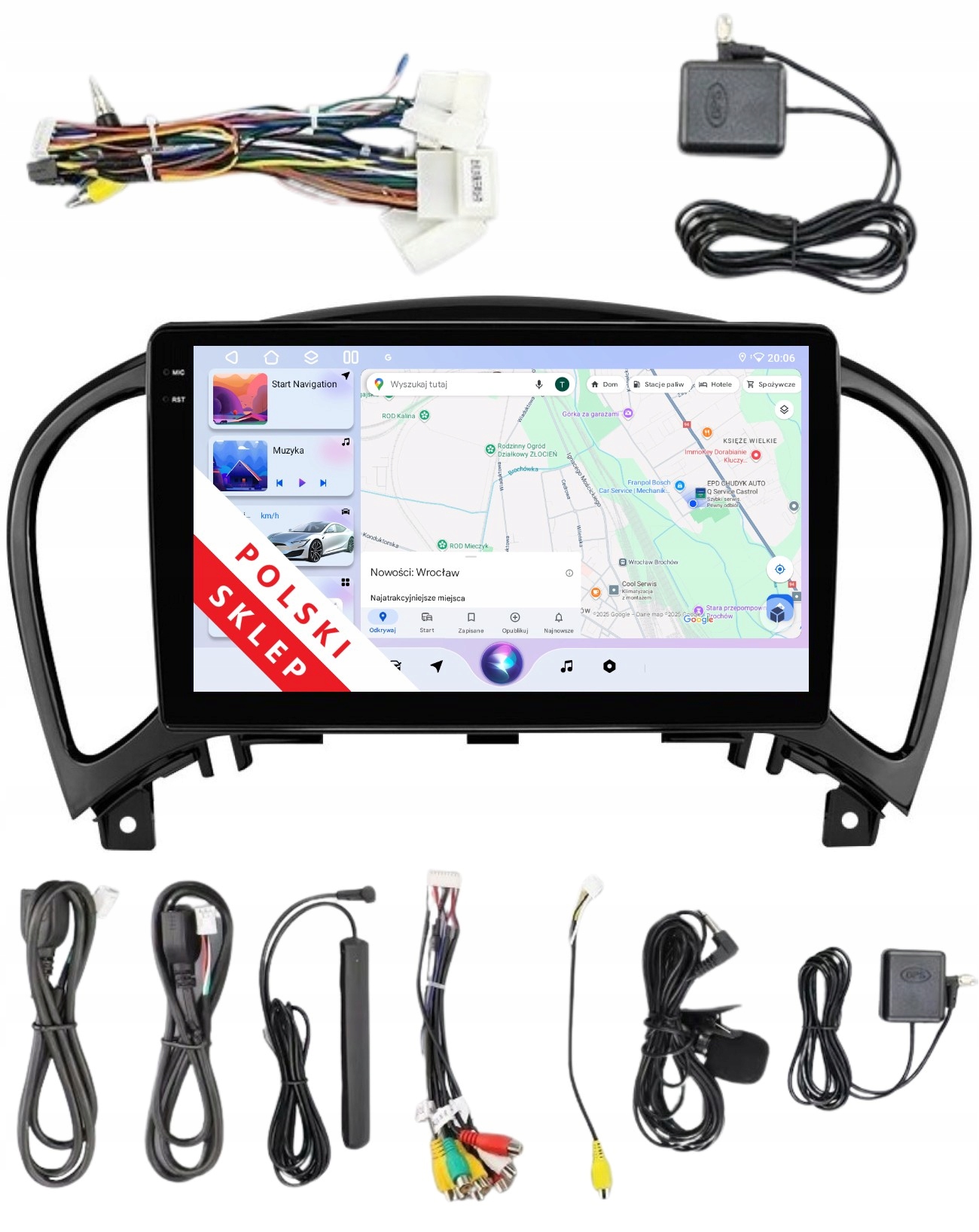 Navigácia Rádio 2DIN Android Nissan Juke 1 A 6/128 Gb Dsp Carplay Lte