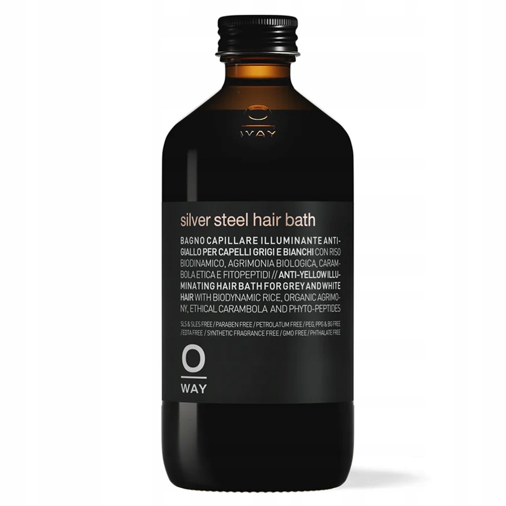 Oway Men Silver Steel rozjasňující šampon pro šedivé vlasy 240 ml
