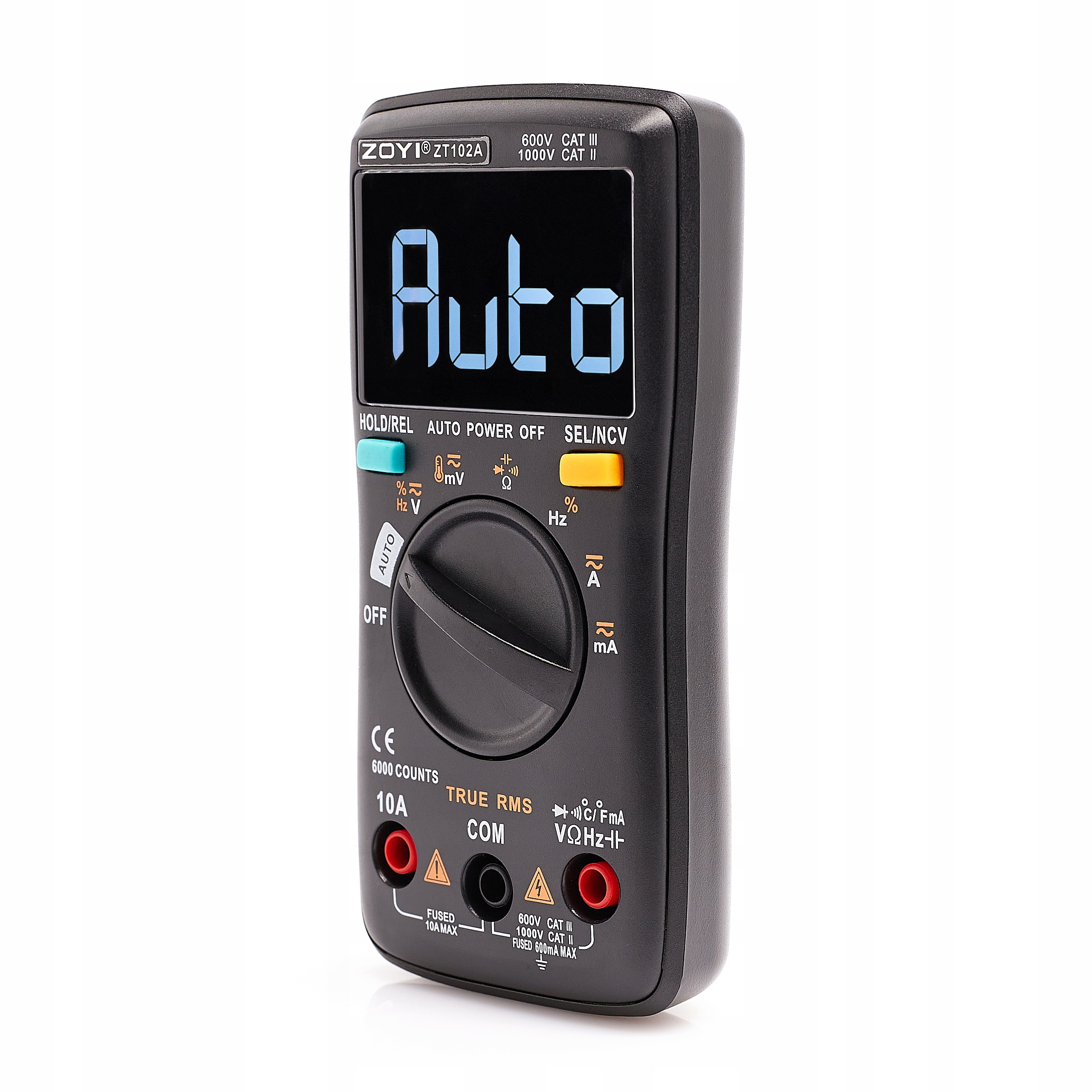 MULTIMETR CYFROWY ZT102A TRUE RMS SMART MODE TEMP Typ ręczny