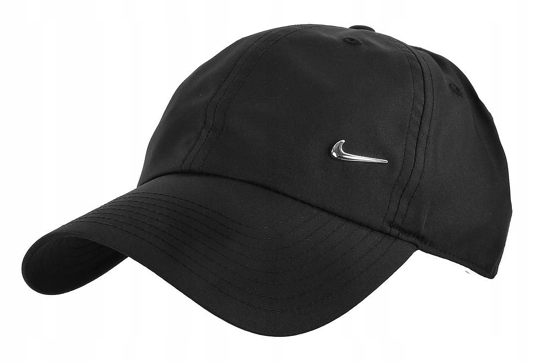 Čepice Nike Kovová S Kšiltem Swoosh Černá Baseballová, Kovové Logo