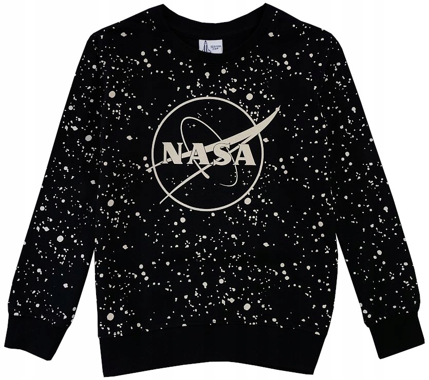 

Nasa Czarna Bluza Wygodna Galaktyka 122/128 E91