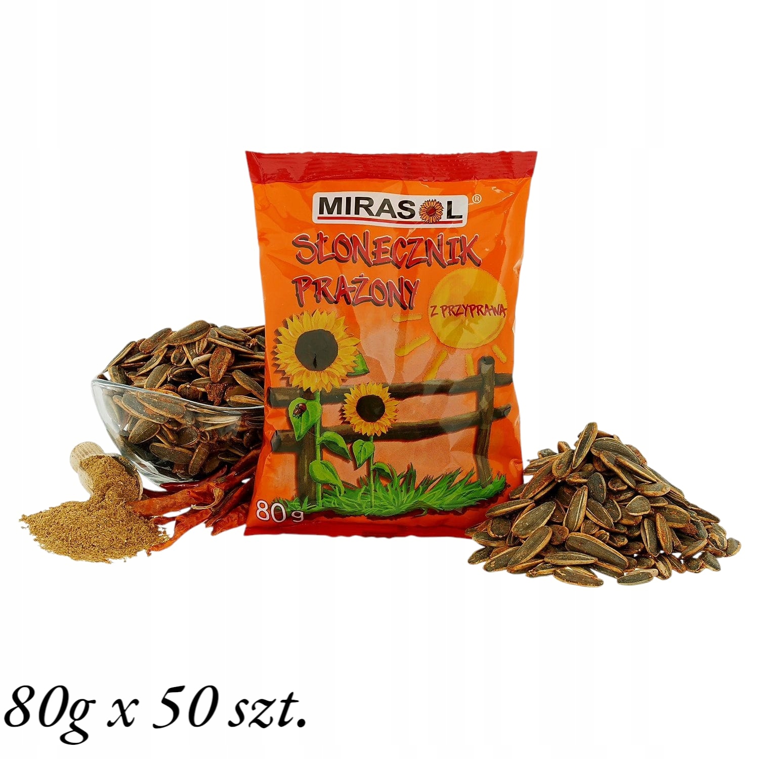 Levně Slunečnice Mirasol 80 g S Kořením Velké Zrno!!!!!