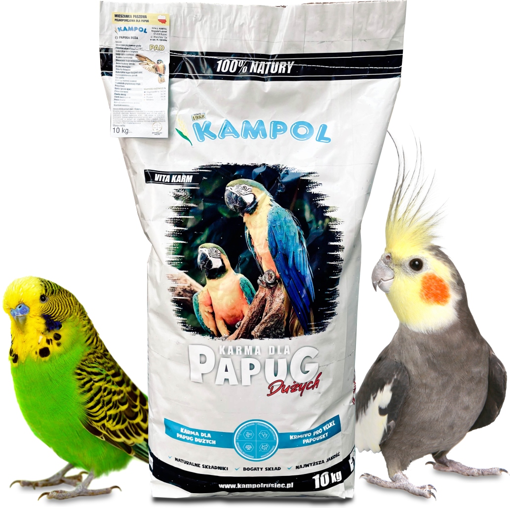 Krmivo Krmná Směs Krmivo Směs Pro Velké Papoušky Ary, Amazonky A Jiné Ptáky 10KG