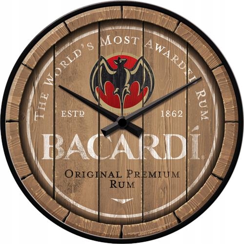 Настенные часы Bacardi Wood Barrel Nostalgic 51201