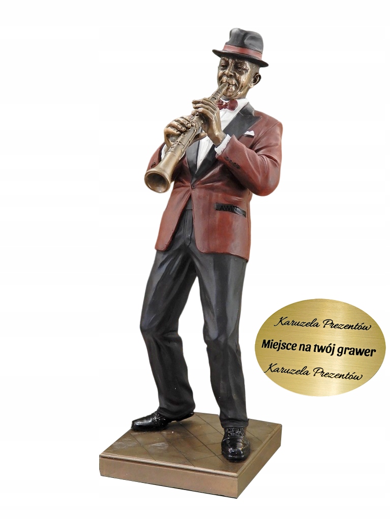 Figúrka Klarnecista Jazzová Kapla Dixieland Darček Pre Hudobníka