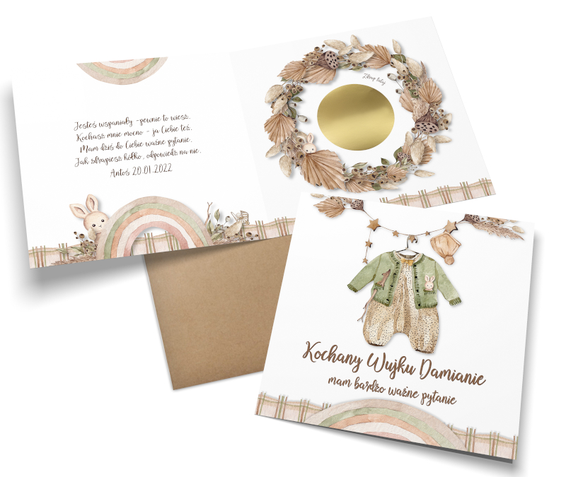 CZY ZOSTANIESZ MOIM CHRZESTNYM PROŚBA PYTANIE CHRZESTNEGO PERSONALIZOWANA Marka inna