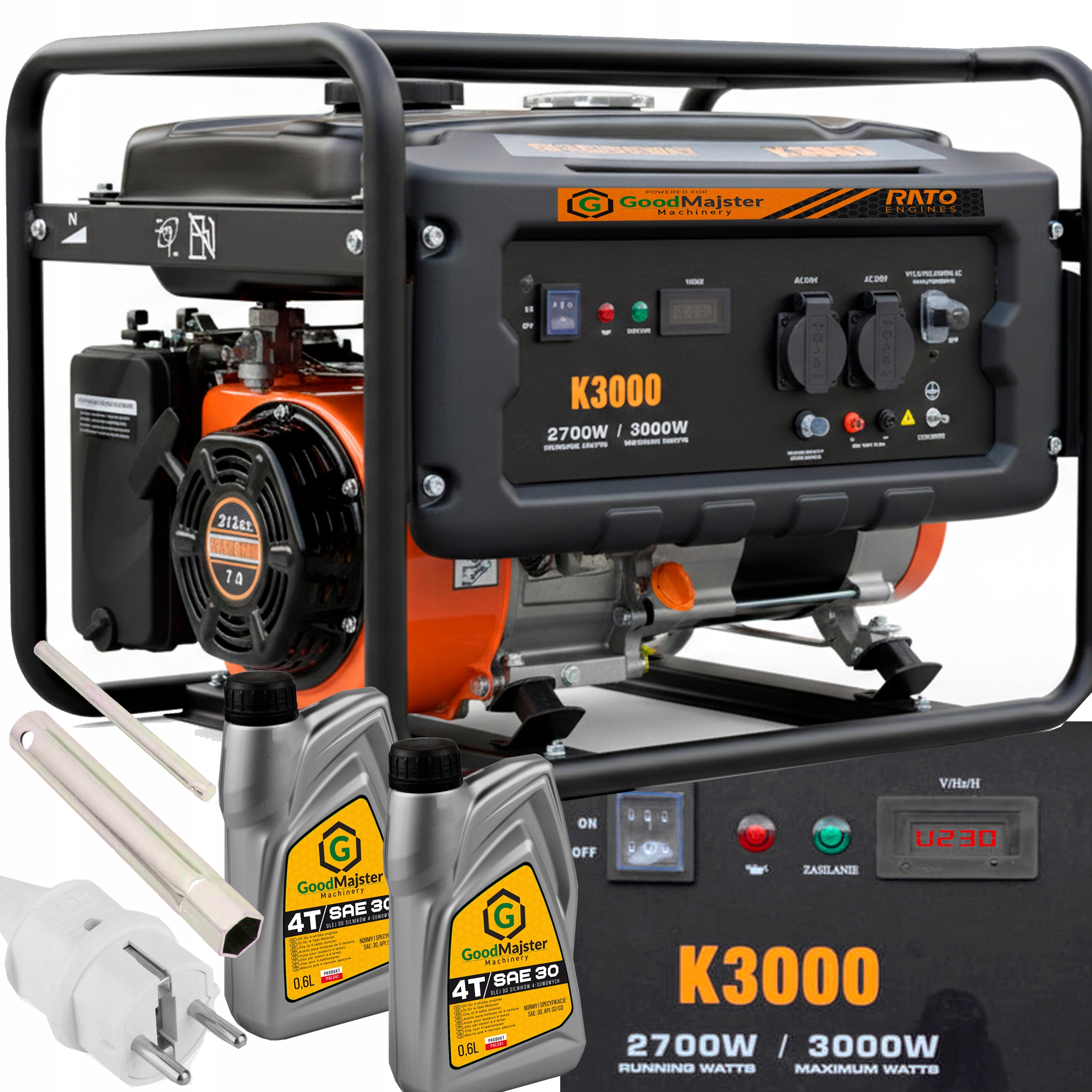 Генератор 3KW 3000W 7.0 HP генератор медный AVR генератор RATO