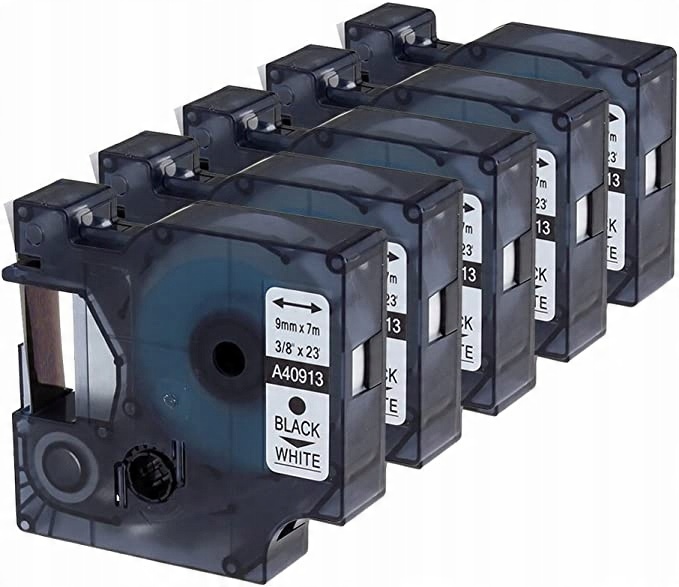 

Taśma do Dymo D1 40913 9mm Biała/Czarny 5 szt