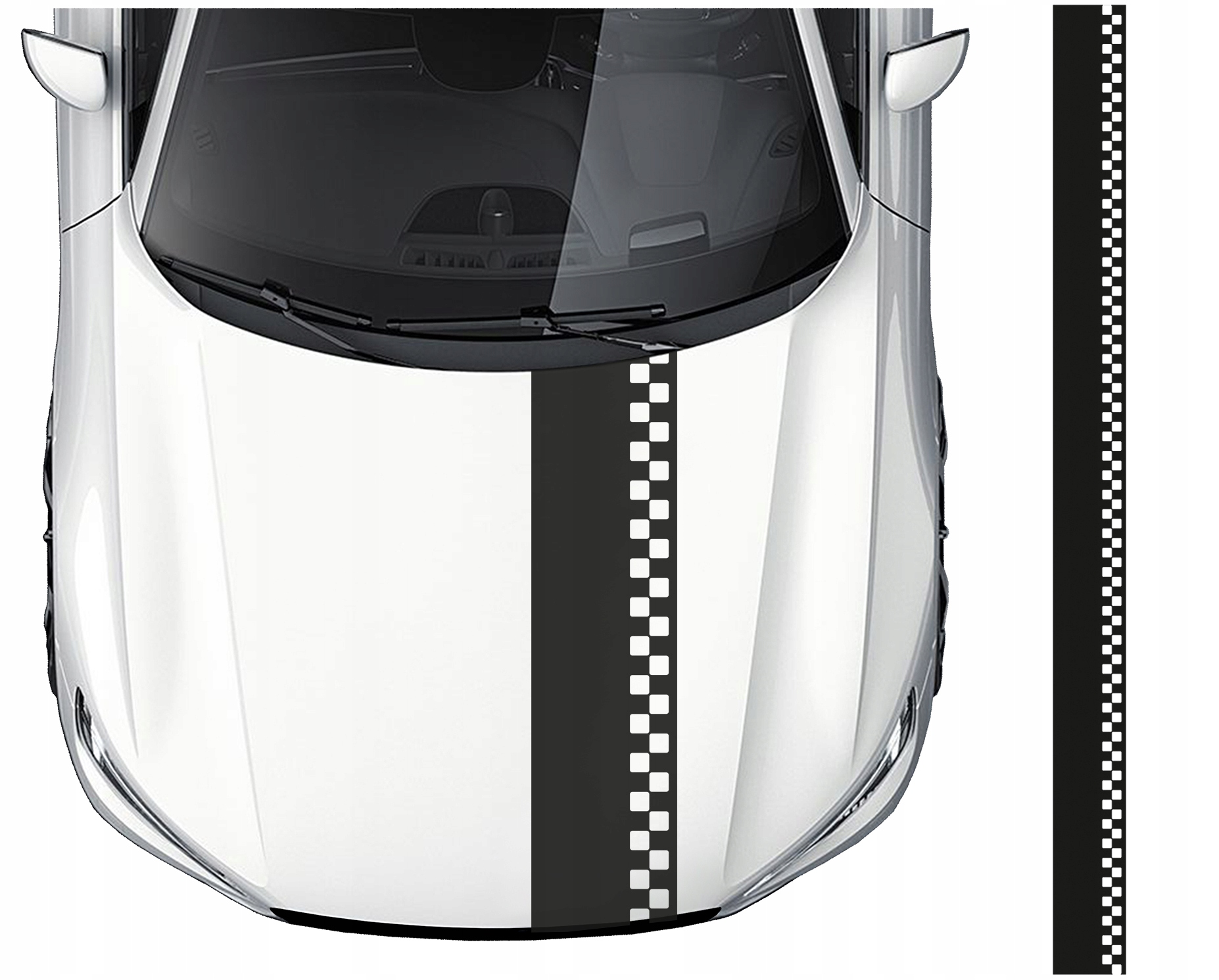 Pásy Na Auto, nálepky 30 cm x 4 m Šachovnica