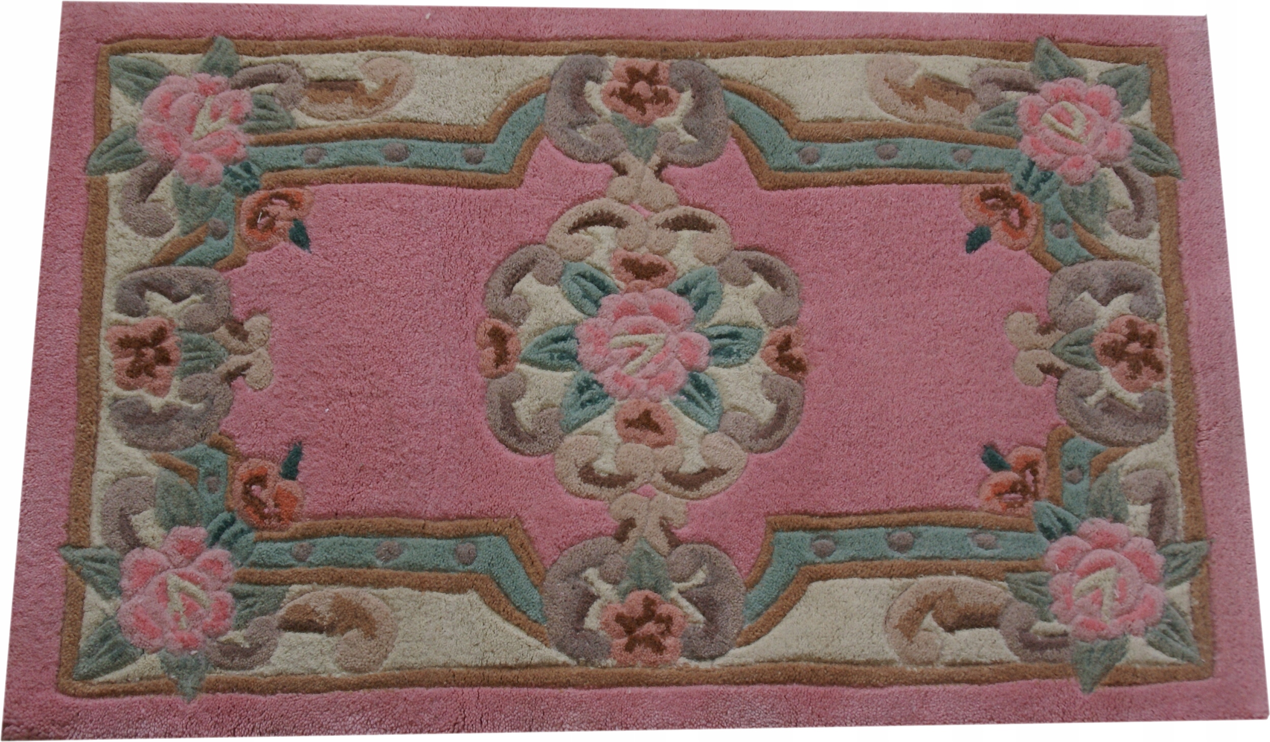 Wełniany dywan Aubusson 46x76 różowy (590786323222) • Cena, Opinie