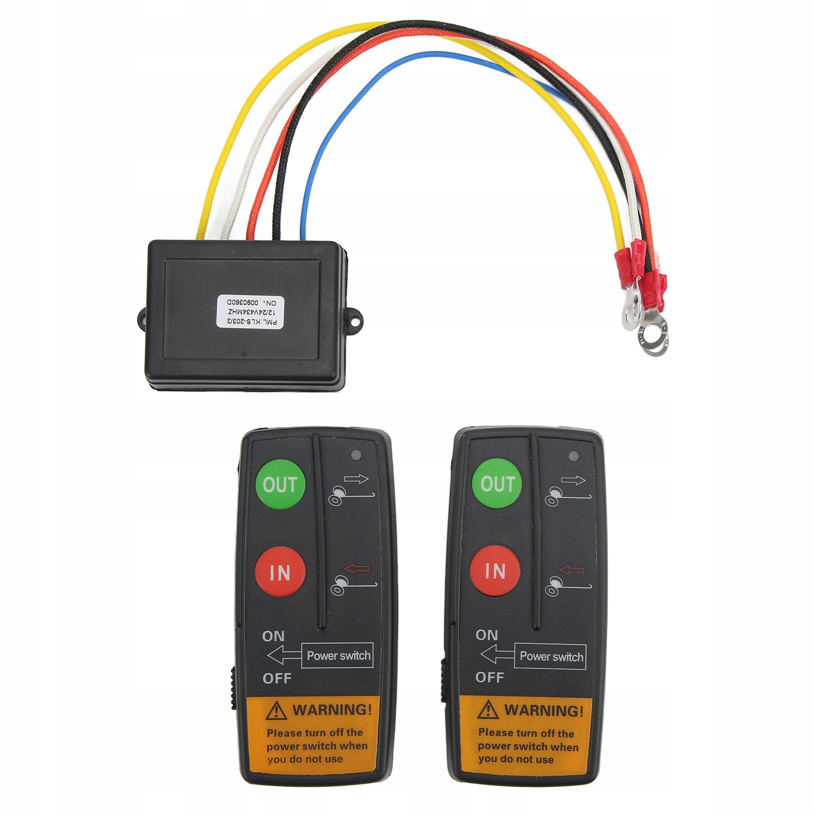 Uniwersalny 12V/24V Pilot Bezprzewodowy Zestaw Sterowania Wciągarką 75FT
