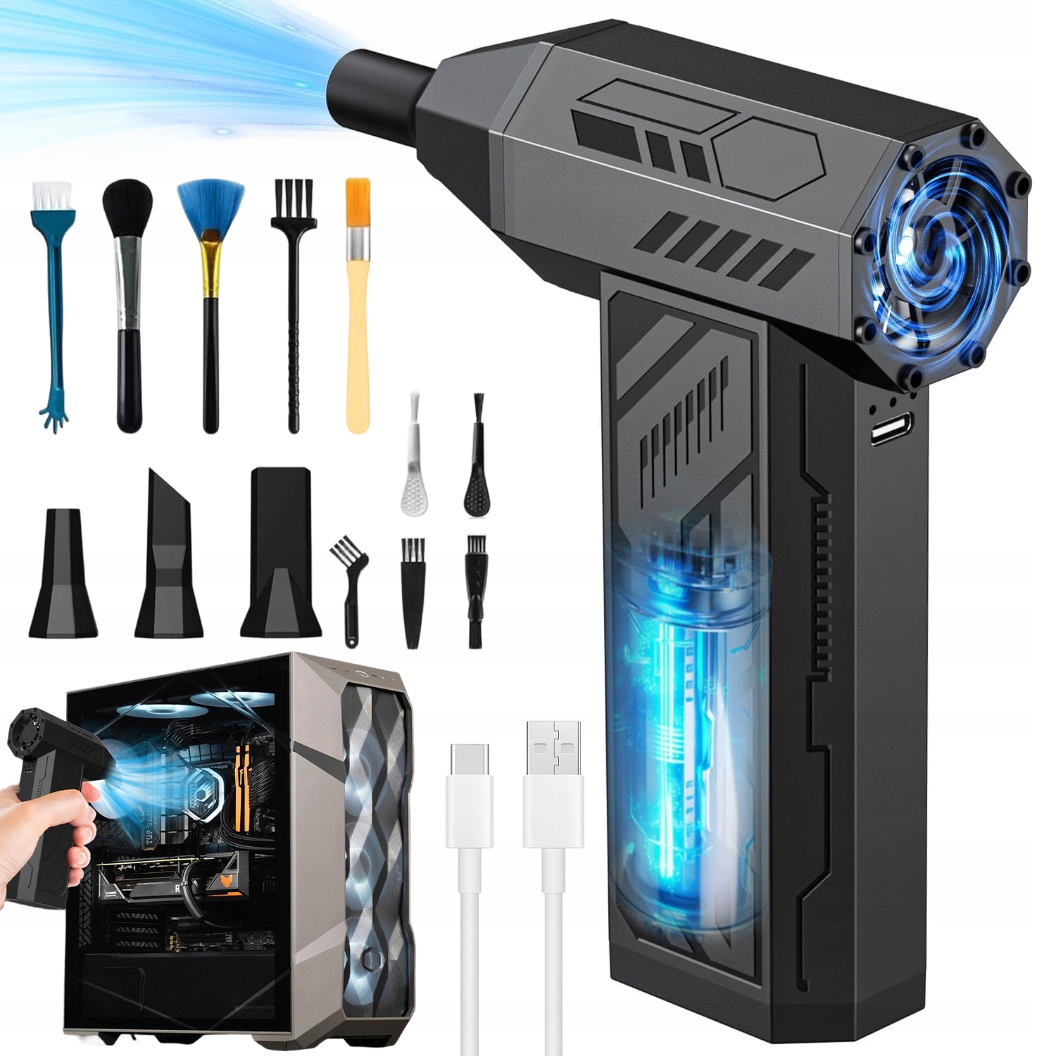 Elektrické Dmychadlo Pro Počítač Pohovky Auta 130000 Rpm Dárek